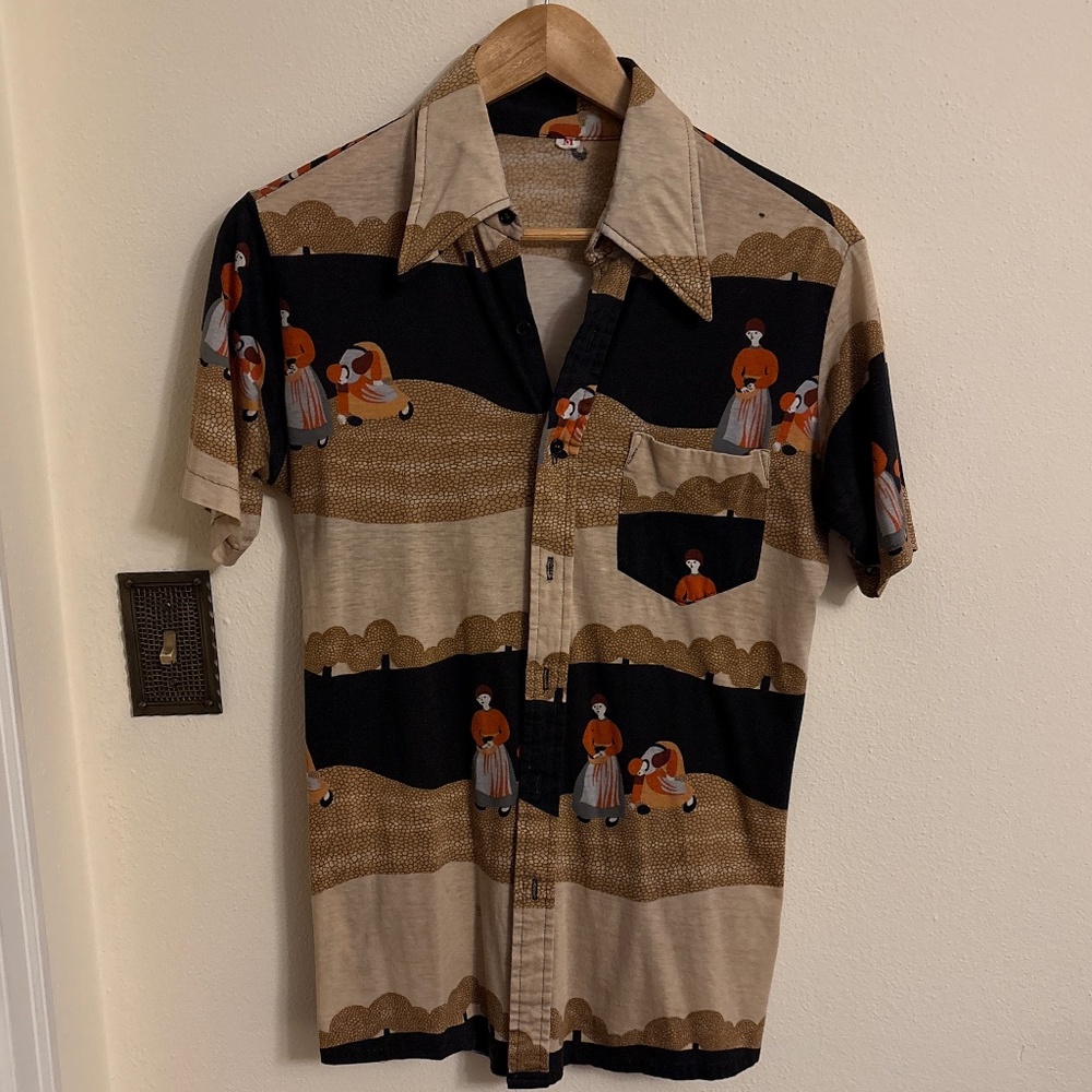 Vintage folk ladies shirt